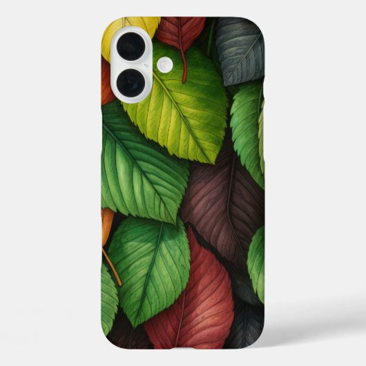 COQUES Case-Mate iPhone TONS D'OR ROUGE VERT FEUILLES TOMBÉES (Verso)