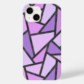 Coques Case-Mate iPhone Tons du motif en vitrail lilas (Verso)