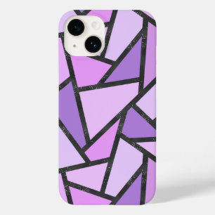 Coque Pour iPhone 14 Tons du motif en vitrail lilas