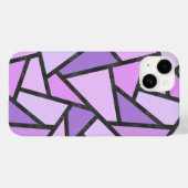 Coques Case-Mate iPhone Tons du motif en vitrail lilas (Verso (horizontal))