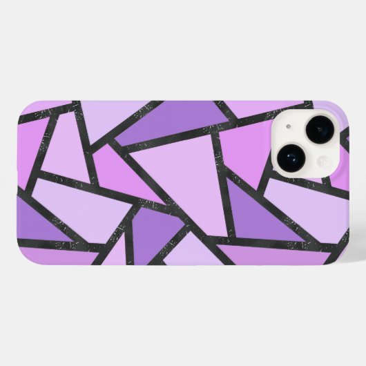 Coques Case-Mate iPhone Tons du motif en vitrail lilas (Verso (horizontal))
