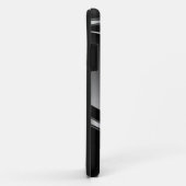 Coques Case-Mate iPhone Tons Gris Acier Inoxydable Metalli Look- Monogramm (Dos/Droite)