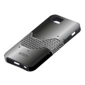 Coques Case-Mate iPhone Tons gris foncé brillant apparence métallique (Bas)