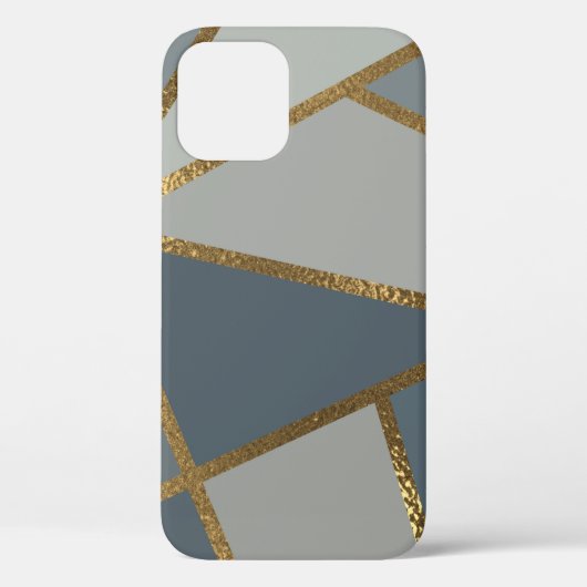 Coques Case-Mate iPhone Tons gris Neutre Or Bronze géométrique (Verso)