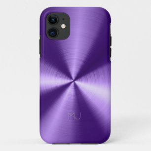 Coques Pour iPhone Tons mauve métallique en acier inoxydable