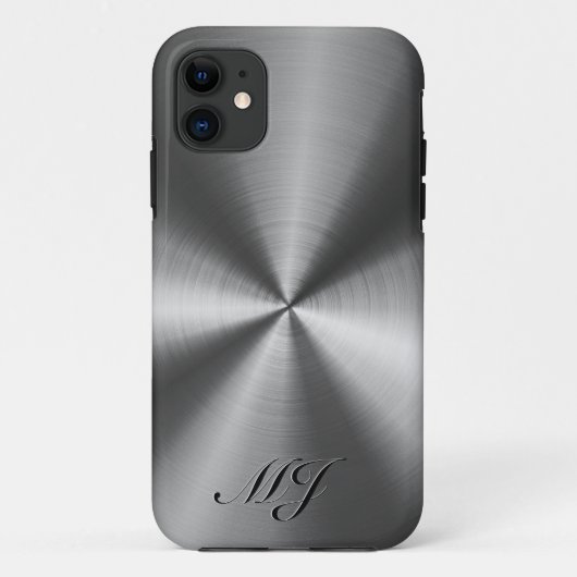 Coques Case-Mate iPhone Tons Métallurgiques Moyen Gris Acier Inoxydable (Dos)