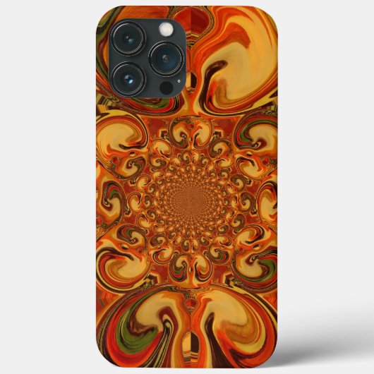 Coques Case-Mate iPhone Tons Motifs tourbillonnants Orange, Brown, vert (Verso)