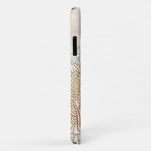 Coques Case-Mate iPhone Tons néâtres calmes et bouddha or tibétain (Dos/Droite)