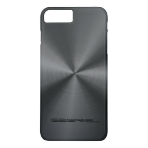 Coques Pour iPhone Tons Noir Métallurgique Acier Inoxydable Look