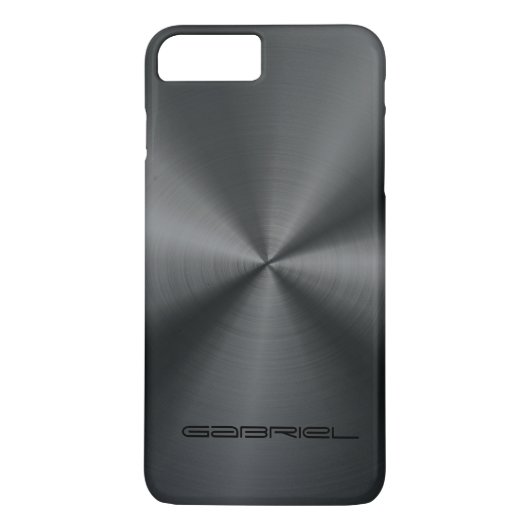 Coques Case-Mate iPhone Tons Noir Métallurgique Acier Inoxydable Look (Dos)