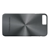 Coques Case-Mate iPhone Tons Noir Métallurgique Acier Inoxydable Look (Dos (Horizontal))
