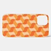 Coques Case-Mate iPhone Tons oranges géométriques : Carreaux Abstraits (Verso (horizontal))