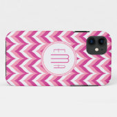 Coques Case-Mate iPhone Tons Rose Et Blanc Zigzag Chevron Motif (Dos (Horizontal))