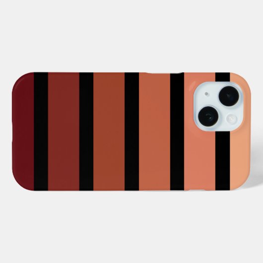 Coques Case-Mate iPhone Tons Rouges Sur Noir (Verso (horizontal))