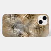 Coques Case-Mate iPhone Tons Terre Abstrait Art fractal moderne Texture (Verso (horizontal))