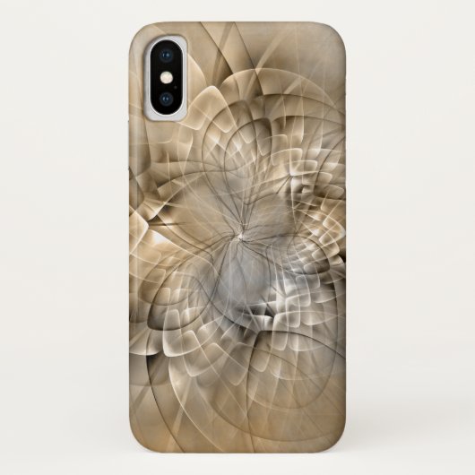 Coques Case-Mate iPhone Tons Terre Abstrait Art fractal moderne Texture (Dos)