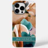 Coques Case-Mate iPhone Tons Terre Abstraits modernes Terracotta Turquoise (Verso)