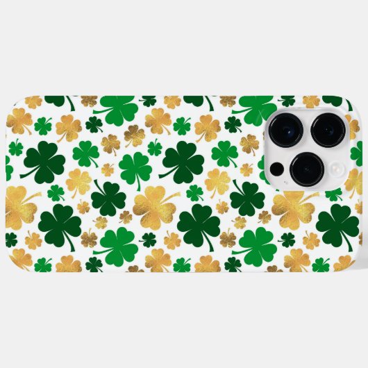 COQUES Case-Mate iPhone TONS VERT & OR SHAMROCK IRLANDAIS (Verso (horizontal))