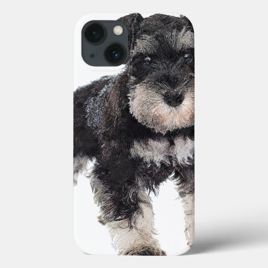 Coques Case-Mate iPhone Too Cute Puppy Miniature Schnauzer Dog (Verso)