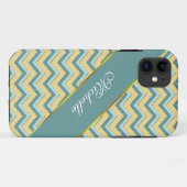 Coques Case-Mate iPhone Topaz Parties scintillant Chevron Motif (Dos (Horizontal))