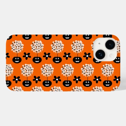 Coques Case-Mate iPhone Topiaire d'Halloween (Verso (horizontal))