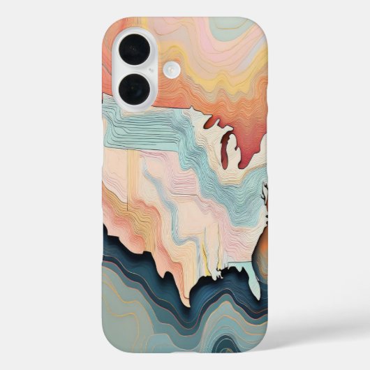 Coques Case-Mate iPhone Topo Pastels (Verso)