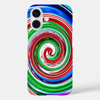 Coques iPhone 16 tornade colorée