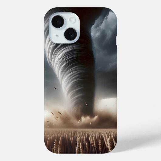 Coques Case-Mate iPhone Tornade dans un champ de blé du Midwest (Verso)