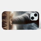 Coques Case-Mate iPhone Tornade dans un champ de blé du Midwest (Verso (horizontal))