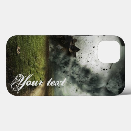 Coques Case-Mate iPhone Tornade détruisant maison tempête météorologie (Verso (horizontal))