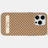 Coques Case-Mate iPhone Tortilla Brown et pois beige (Verso (horizontal))