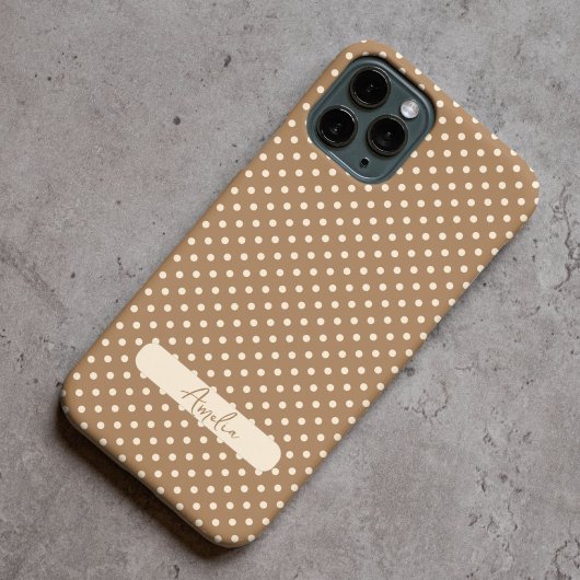 Coques Case-Mate iPhone Tortilla Brown et pois beige