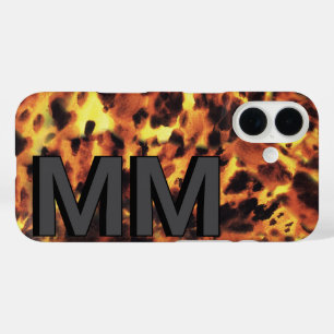 Coques iPhone 16 Tortoiseshell noir gris foncé