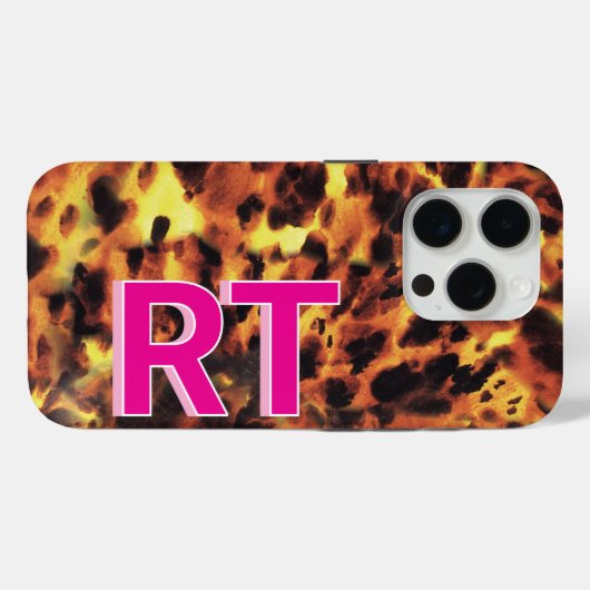 Coques Case-Mate iPhone Tortoiseshell rose mignon (Verso (horizontal))