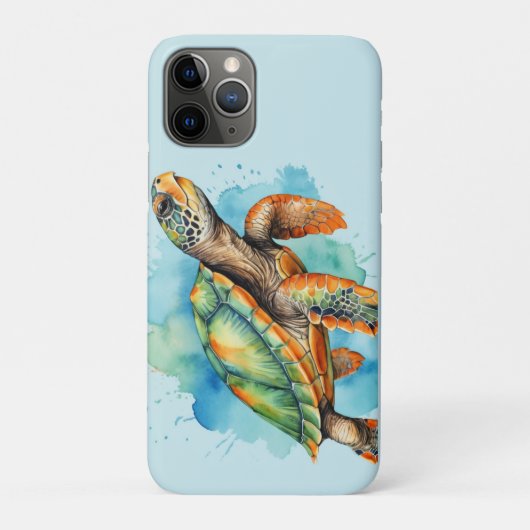 Coques Case-Mate iPhone Tortue à peinture mignonne (Dos)