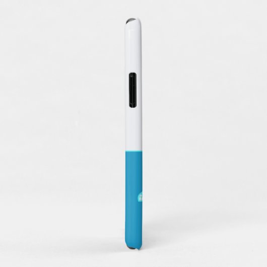 Coques Case-Mate iPhone Tortue côtière bleu Turquoise blanc (Dos/Droite)