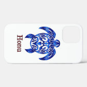 Coques Case-Mate iPhone Tortue de mer Hawaïenne de la tribu bleu océanique (Verso (horizontal))