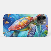 Coques Case-Mate iPhone Tortue de mer peinte (Dos (Horizontal))