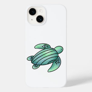 Coque Pour iPhone 14 tortue de mer peinte à l'aquarelle dessin animé bl