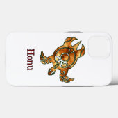Coques Case-Mate iPhone Tortue de mer Tribale d'or en blanc (Verso (horizontal))