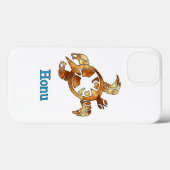 Coques Case-Mate iPhone Tortue de mer tribale hawaïenne en or (Verso (horizontal))