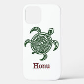 Coques Case-Mate iPhone Tortue de mer tribale hawaïenne en vert (Verso)