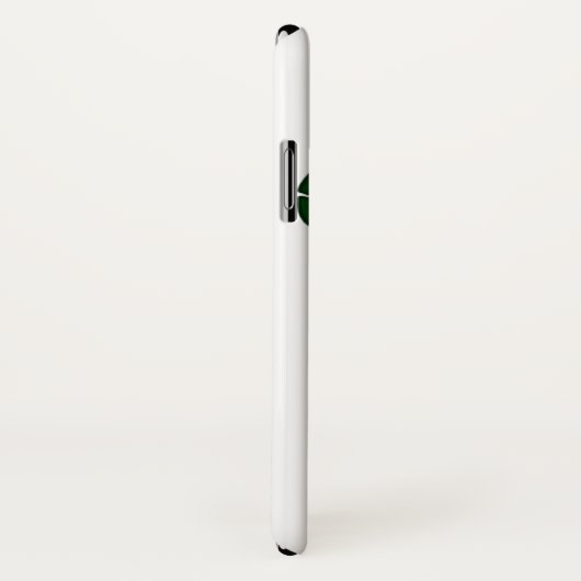 Coques Case-Mate iPhone Tortue de mer tribale verte sur blanc (Dos/Droite)