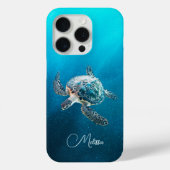 Coques Case-Mate iPhone Tortue de mer Turquoise | Côtier (Verso)