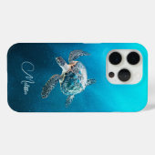 Coques Case-Mate iPhone Tortue de mer Turquoise | Côtier (Verso (horizontal))