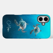 Coques Case-Mate iPhone Tortue de mer Turquoise | Côtier (Verso (horizontal))