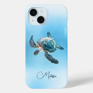 Coque Pour iPhone 15 Tortue de mer Turquoise   Côtier