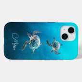 Coques Case-Mate iPhone Tortue de mer Turquoise | Côtier (Verso (horizontal))