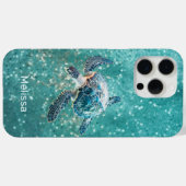 Coques Case-Mate iPhone Tortue de mer Turquoise | Côtier (Verso (horizontal))