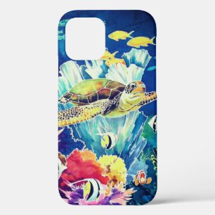 Case-Mate iPhone Case Tortue de mer verte Océan Poisson tropical lumine